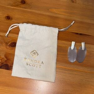 Kendra Scott Silver and Gray Drop Earrings